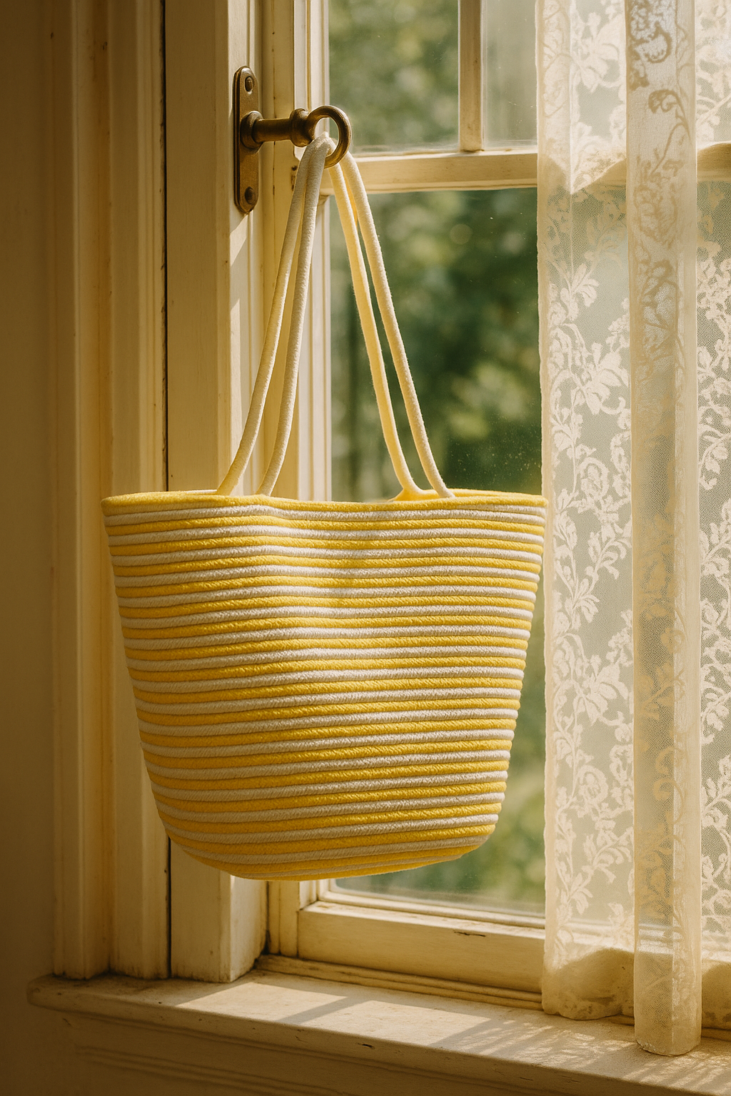 FLO's Marina Stripe Crochet Tote