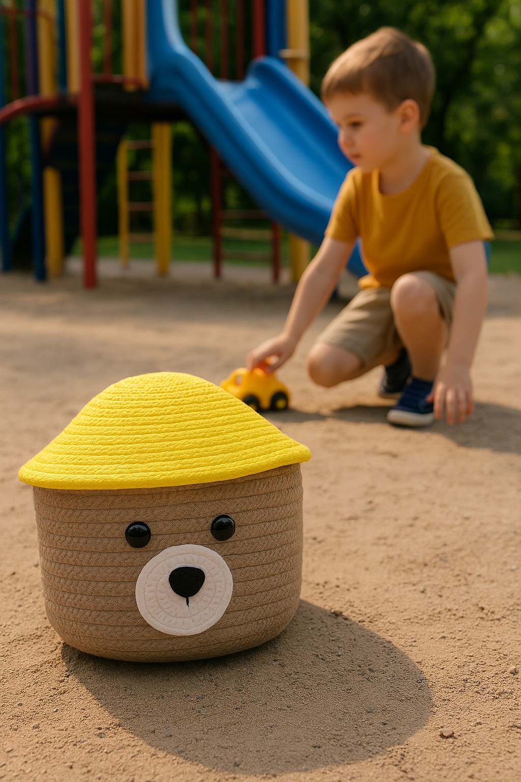 Cubby Bear Crochet Basket