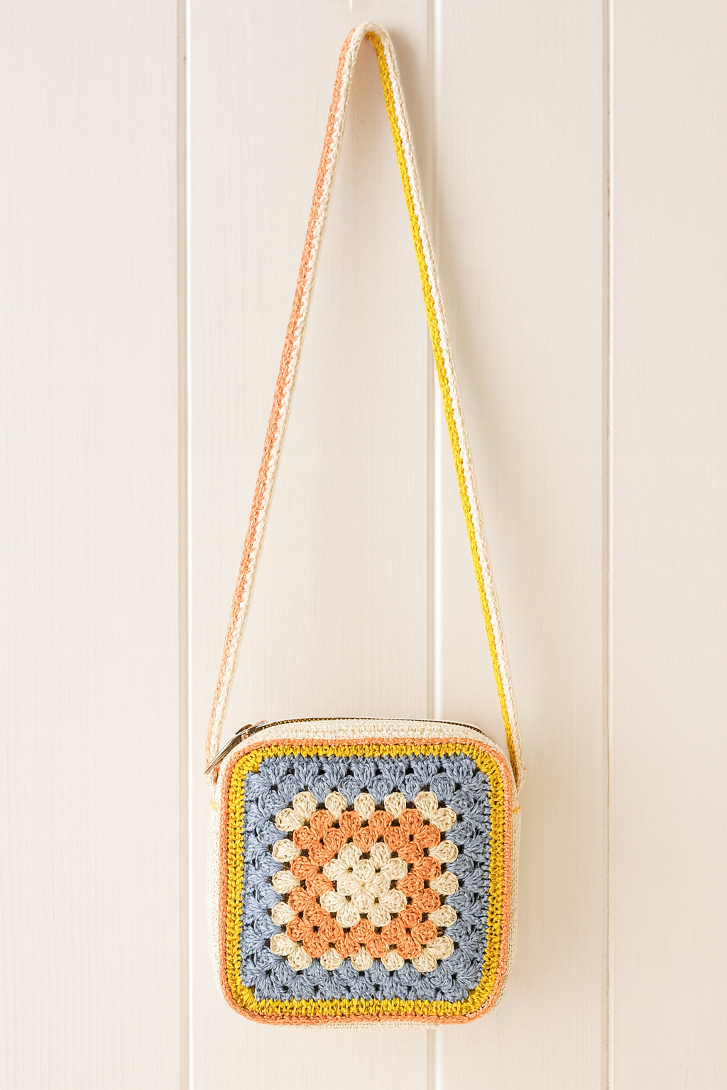 Sunrise Bloom Cotton Crochet Crossbody