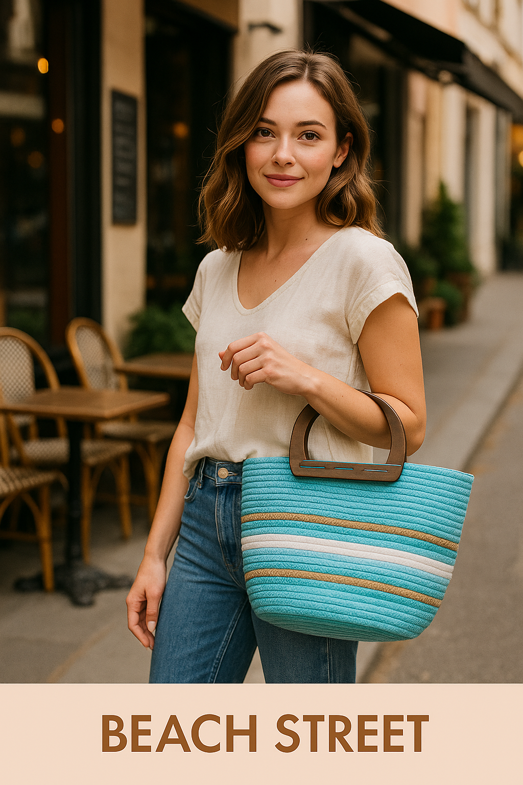 FLO's Azure Drift Crochet Tote