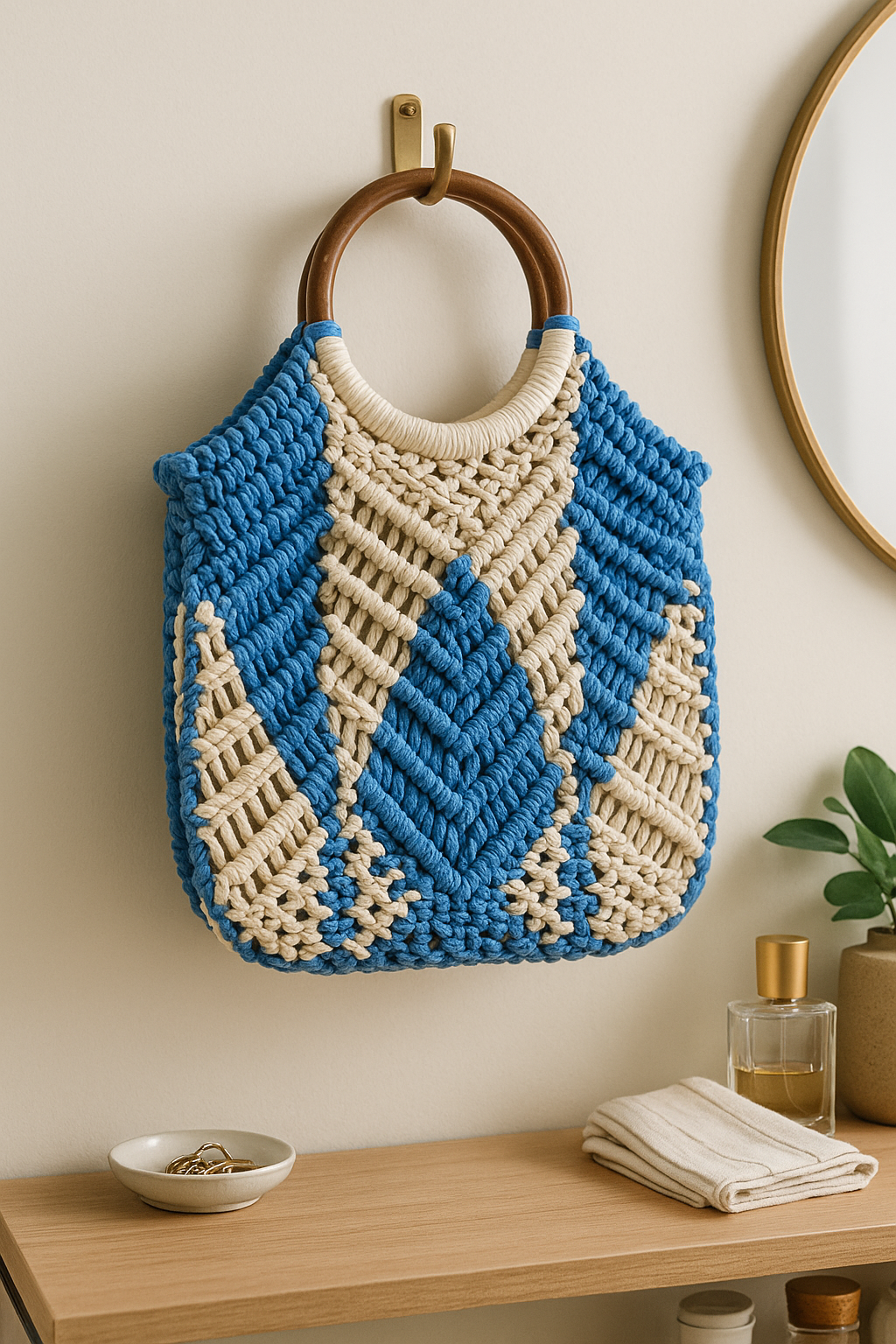 FLO's Sunny Chevron Crochet Tote Bag