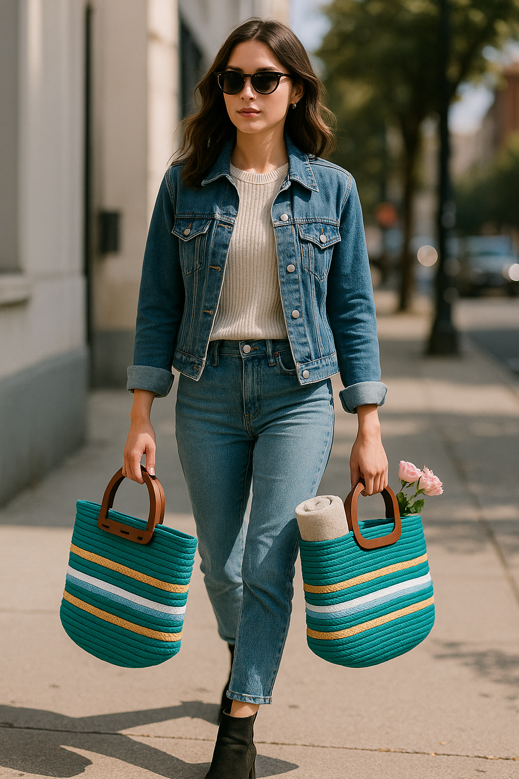 FLO's Azure Drift Crochet Tote