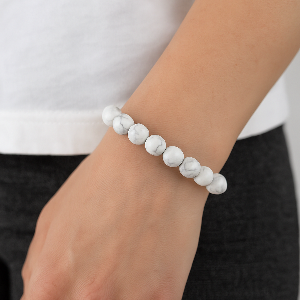 FLO's Howlite (White with Gray/Black Veins)