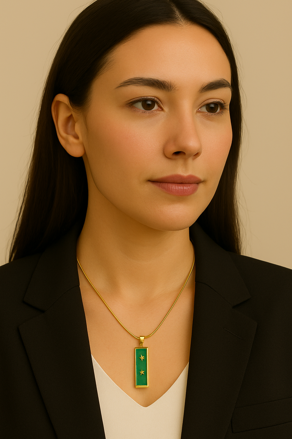 Emerald Grace Queen Lace Pendant