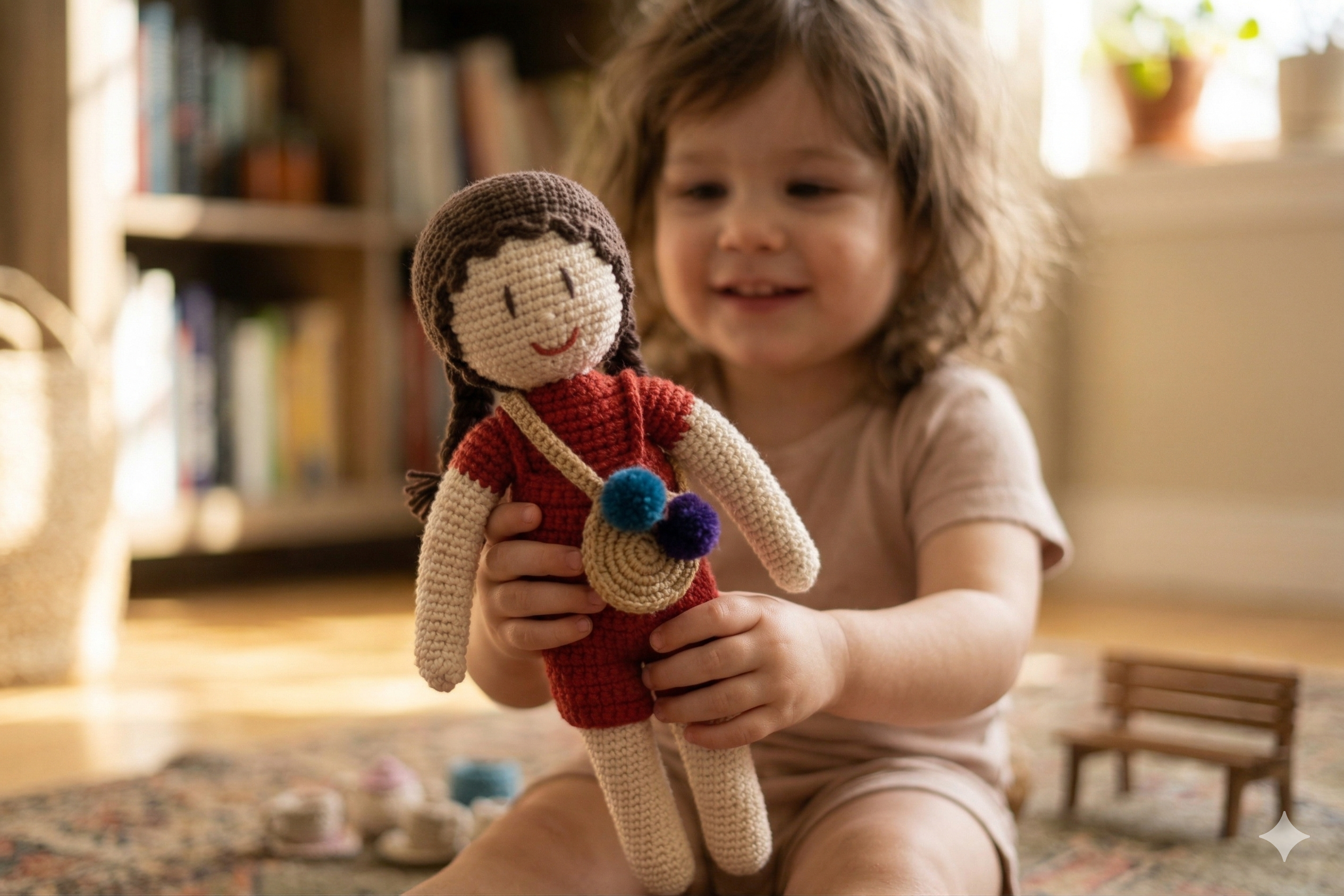 Spirited Companion – Lady in Red Crochet Toy