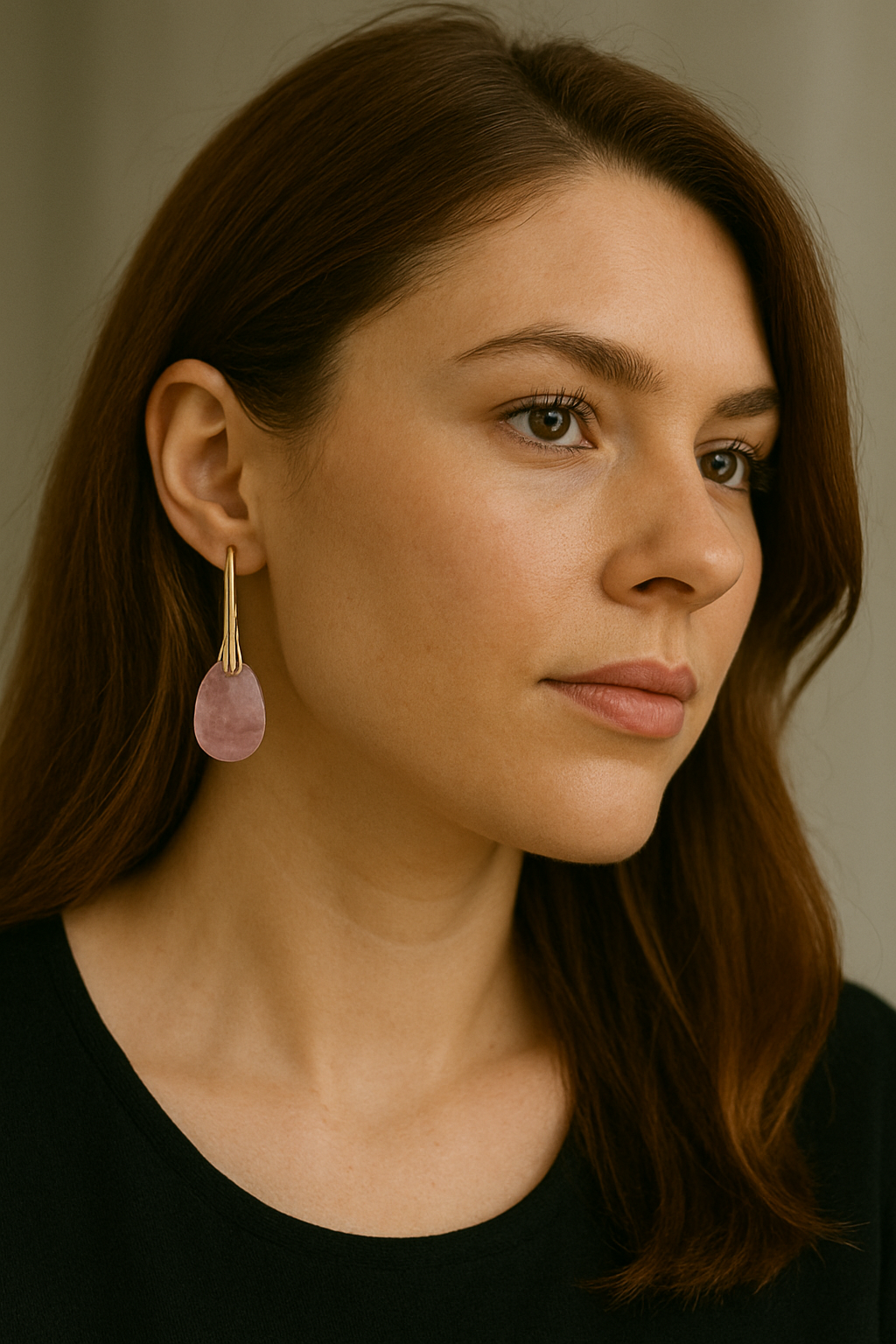 FLO's Amethyst Teardrop Stone Earrings