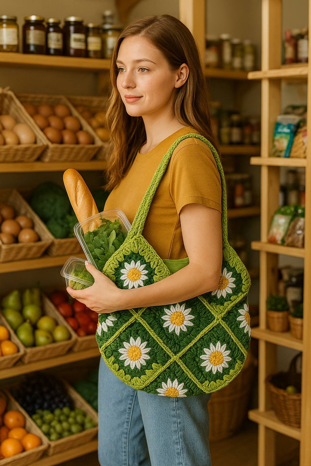 FLO's Bloom Meadow Crochet Tote