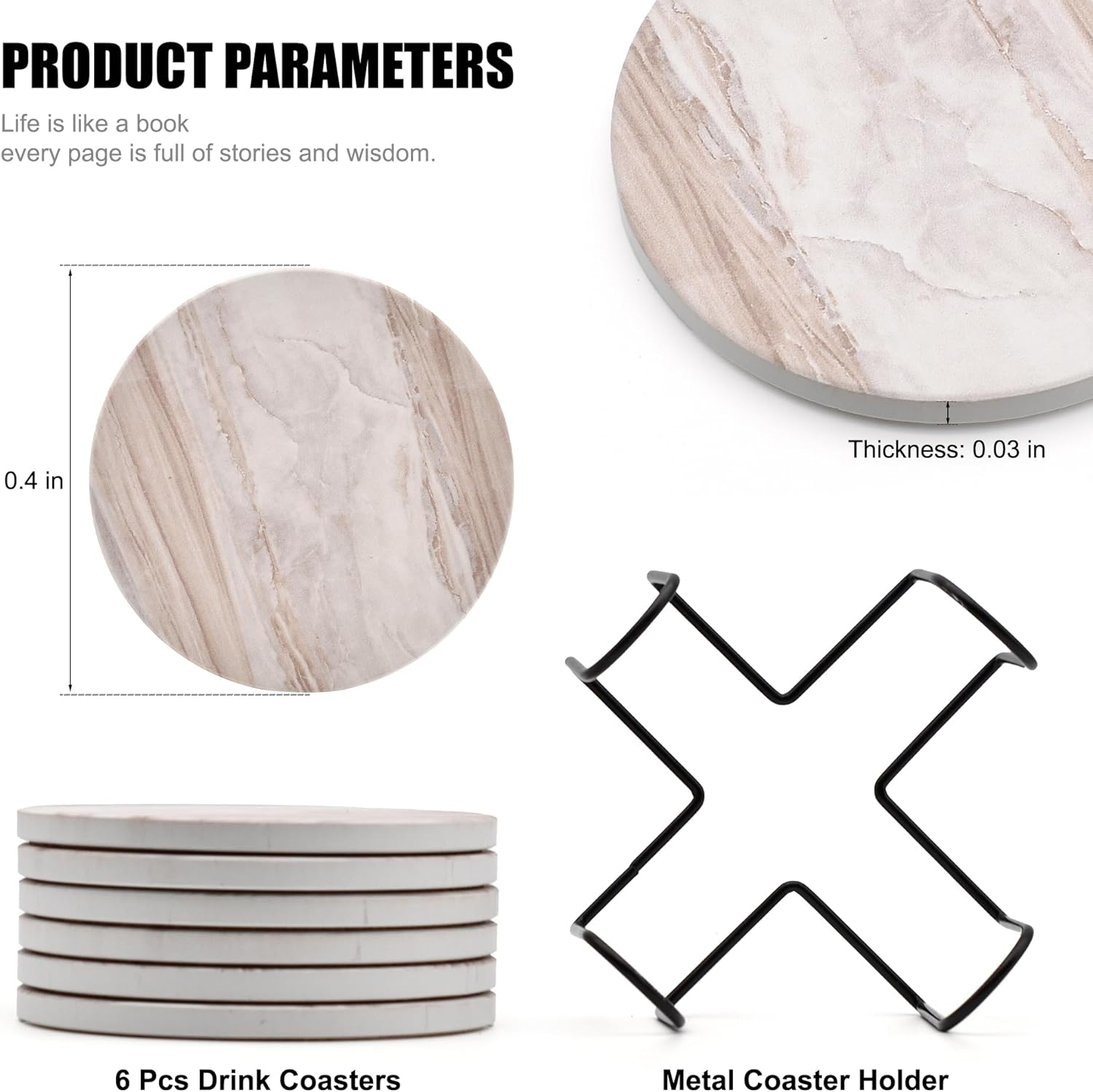 FLO's Classic Marble Coaster