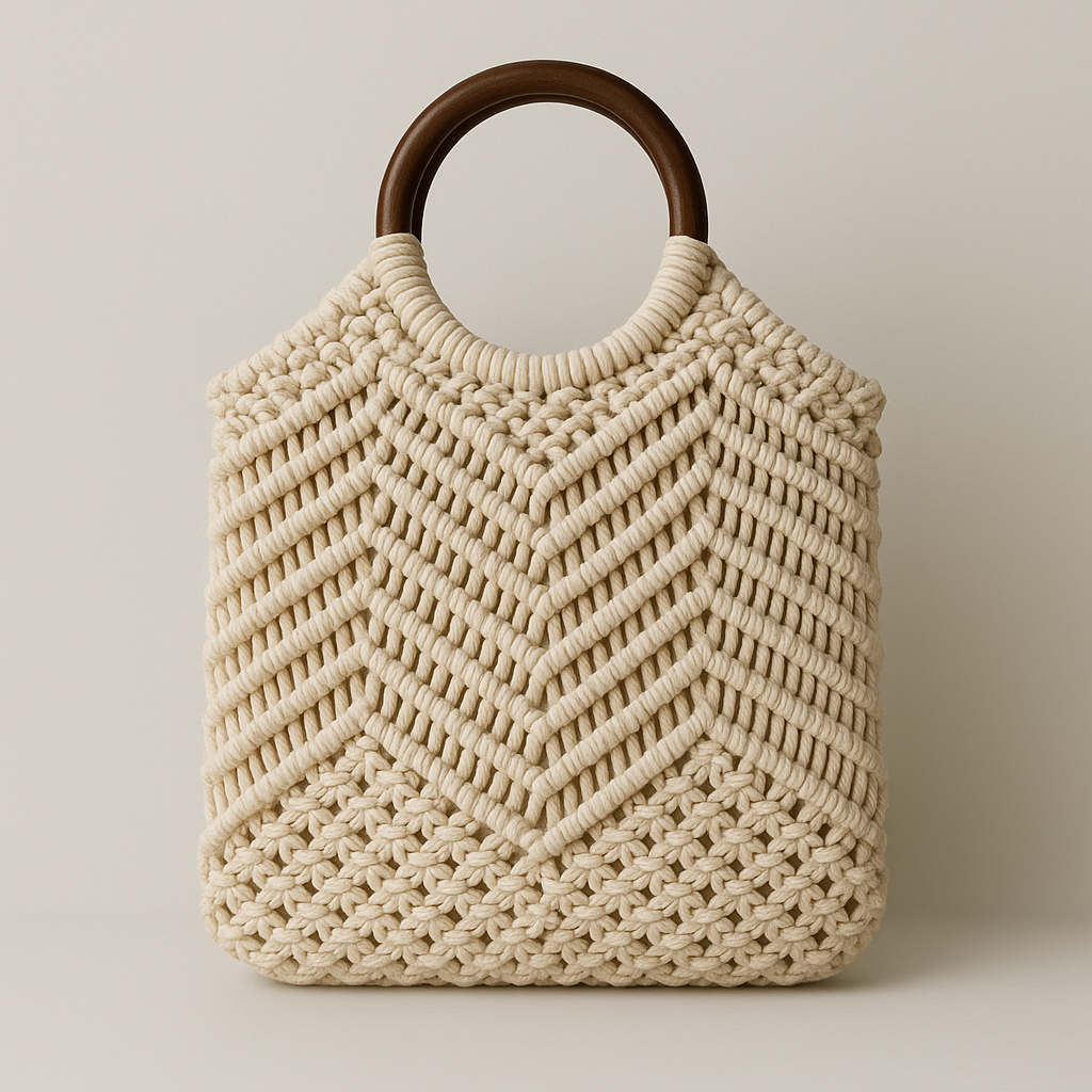 FLO's Ivory Luxe Crochet Tote