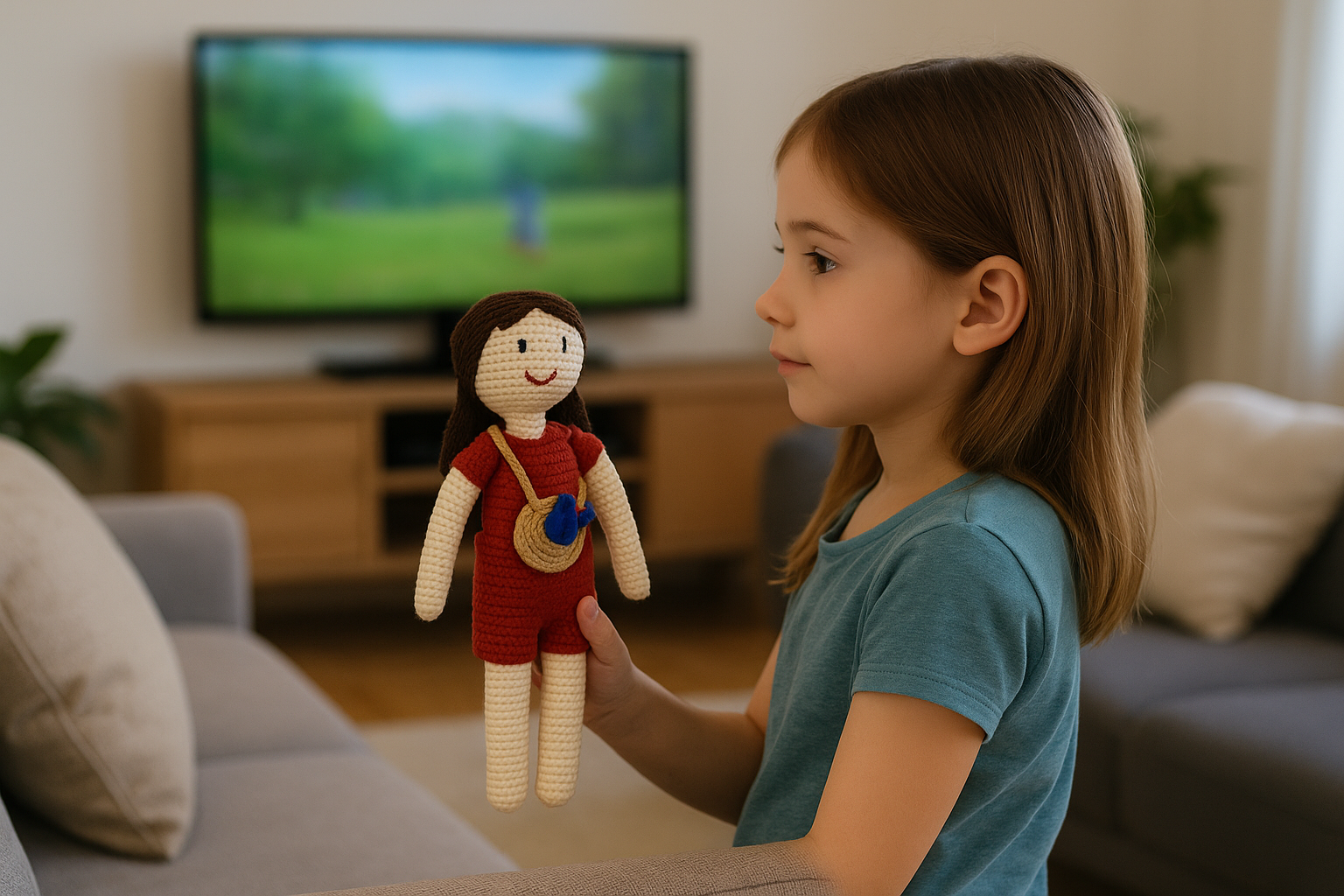 Spirited Companion – Lady in Red Crochet Toy