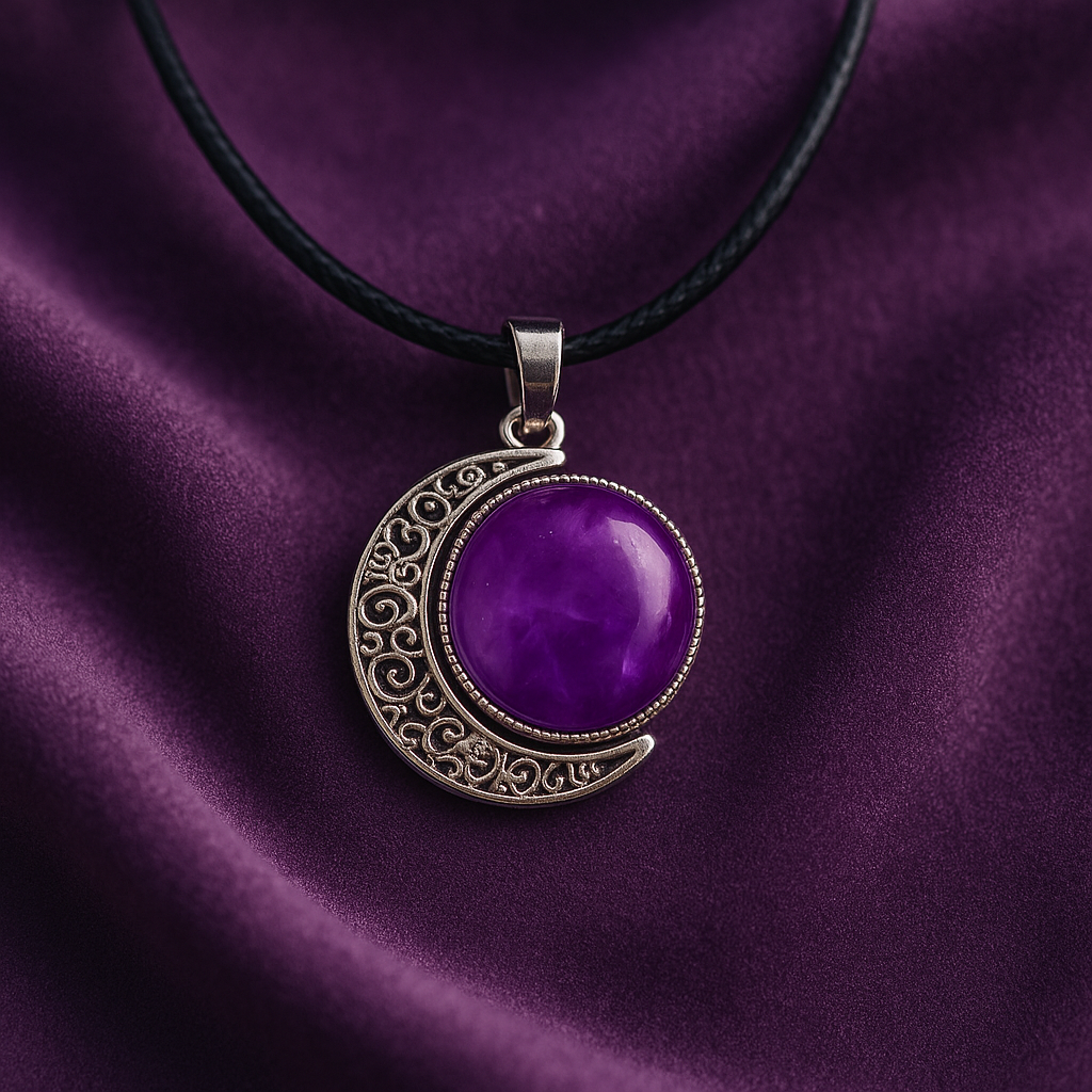 FLO's Dream Amethyst Crescent Pendant