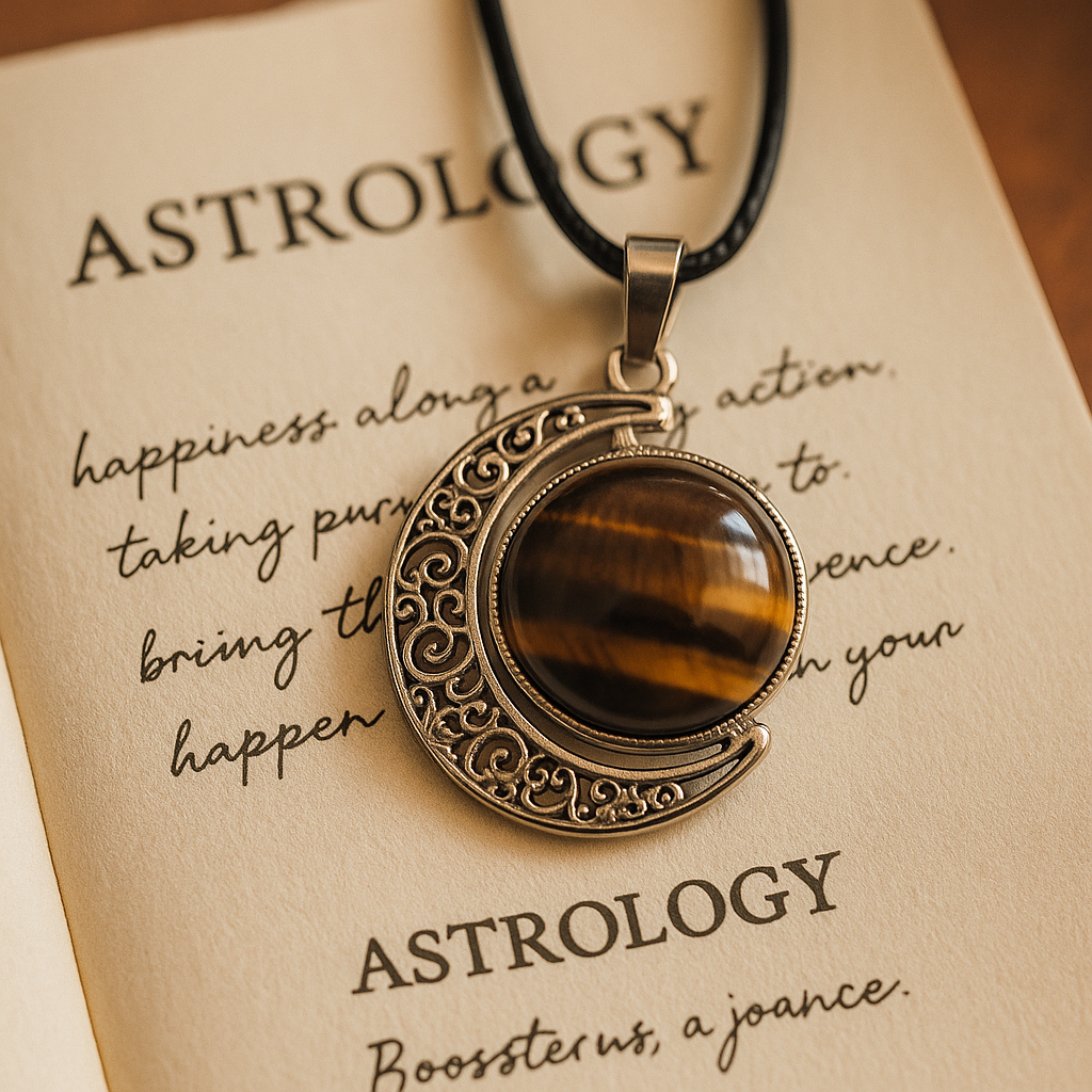 FLO's Tiger Eye Crescent Pendant