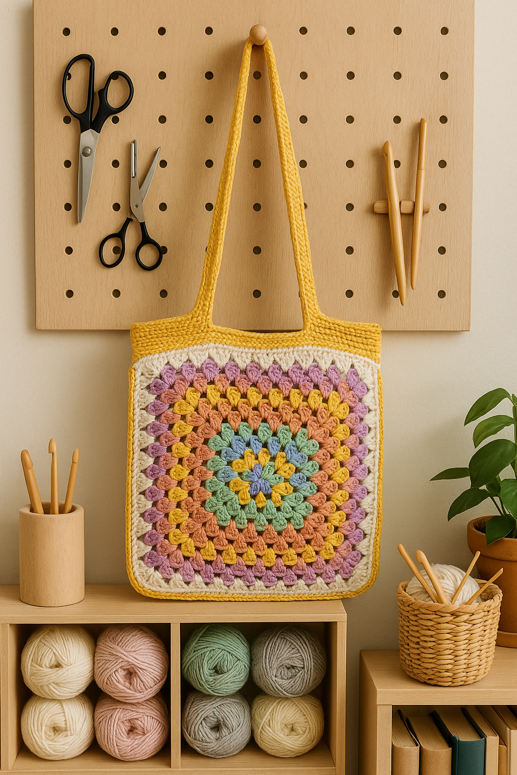 FLO's Retro Bloom Crochet Tote