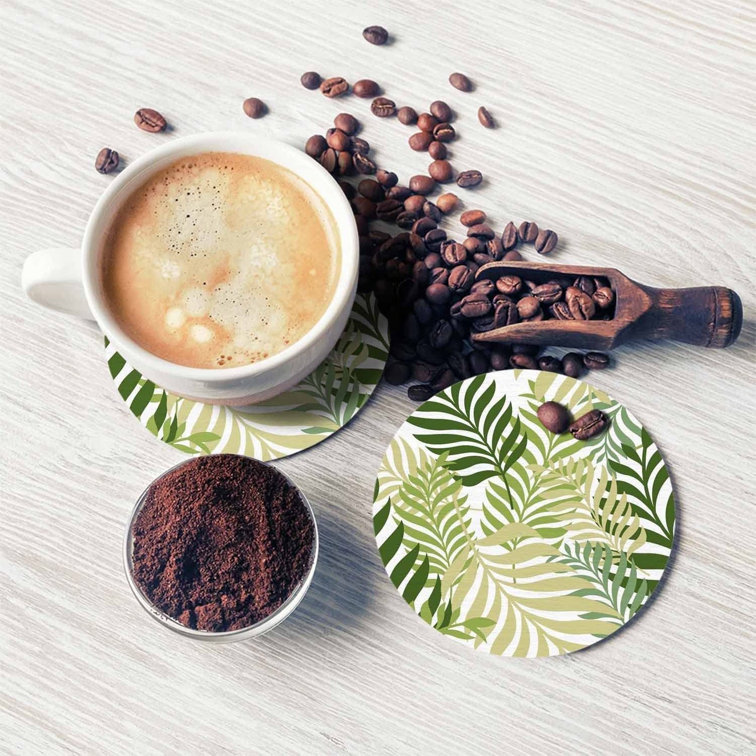 FLO's Lush Green Leaf Coaster