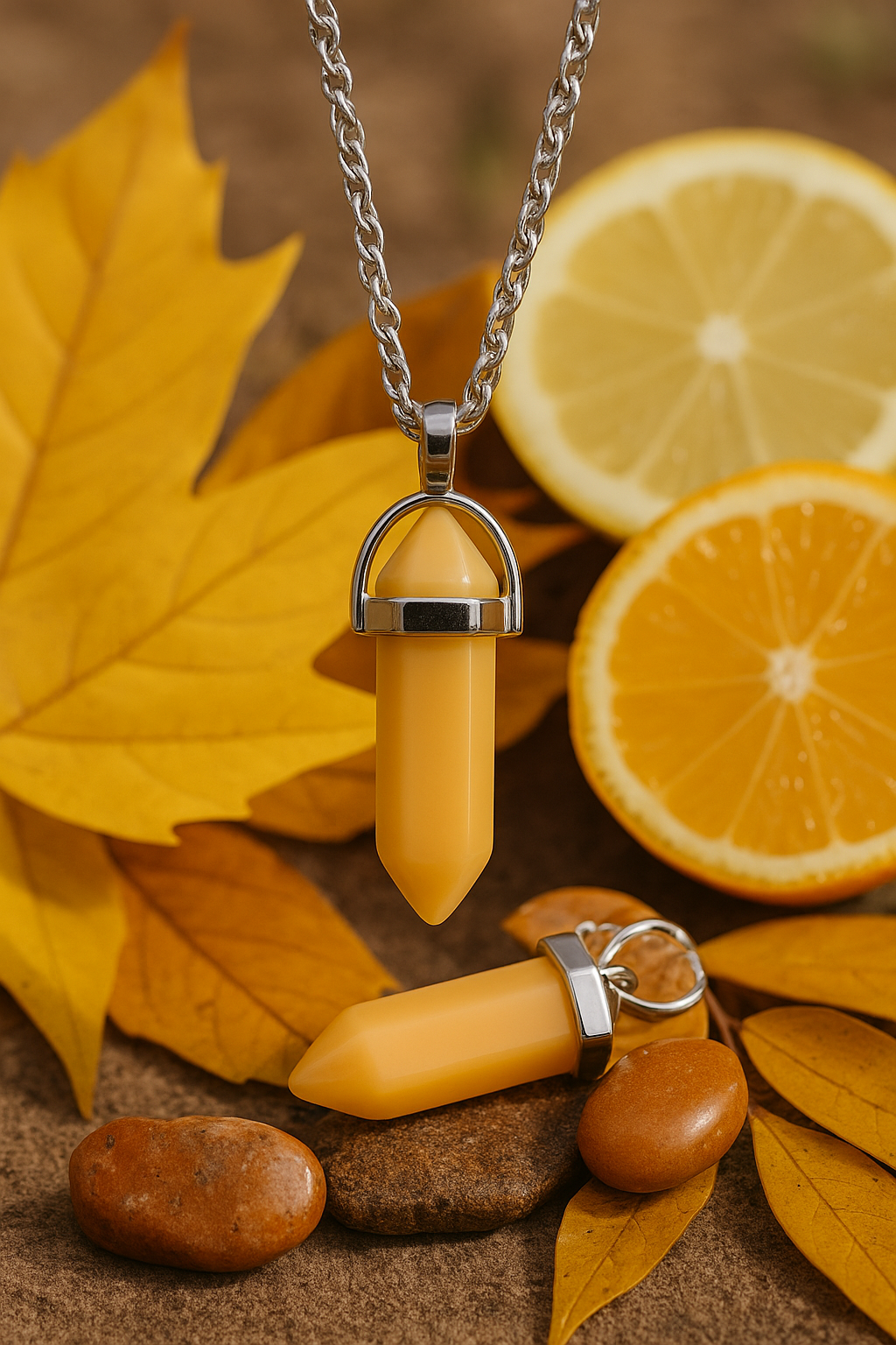 FLO's Citrine HexAura Pendant