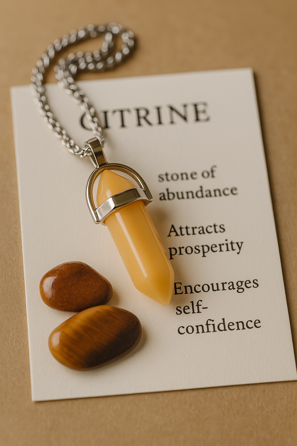 FLO's Citrine HexAura Pendant