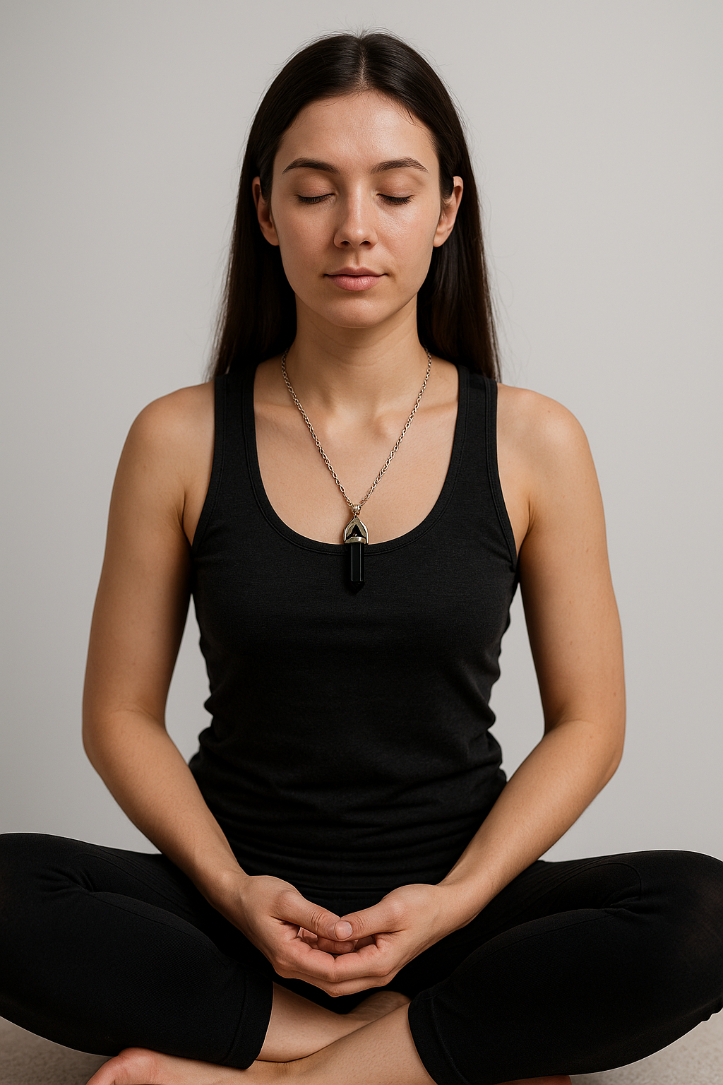 FLO's Black Tourmaline “Guardian Core” Hexa-Point Pendant