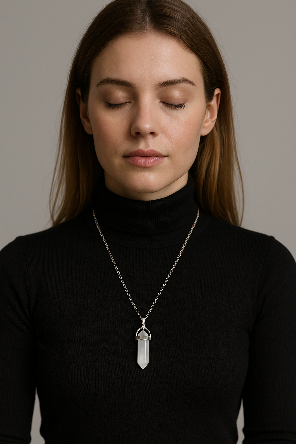 FLO's Clear Quartz HexAura Pendant