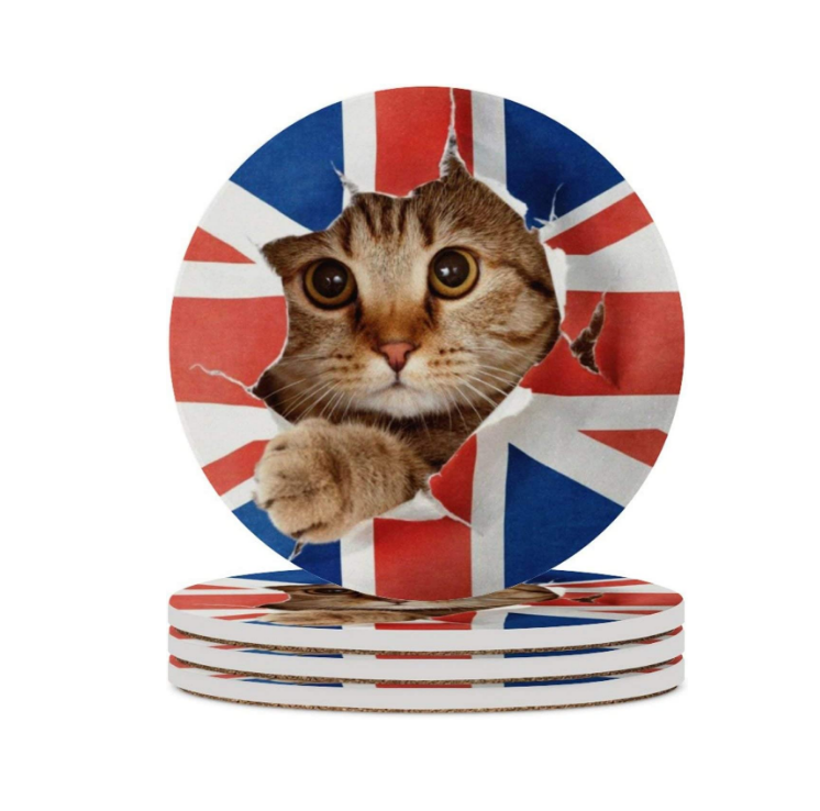 FLO's British Cat Love Coaster