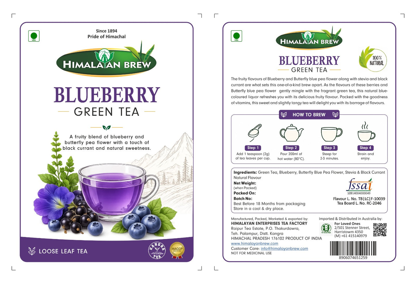 Blueberry Green Tea