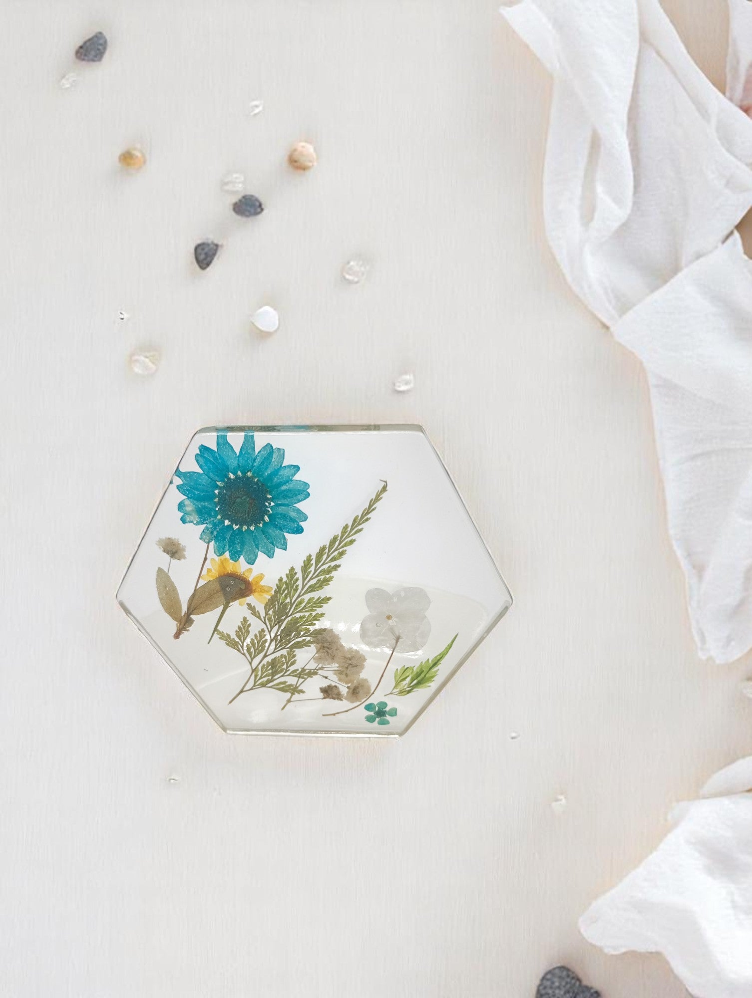 FLO's Floral Fern & Sky Bloom Coaster