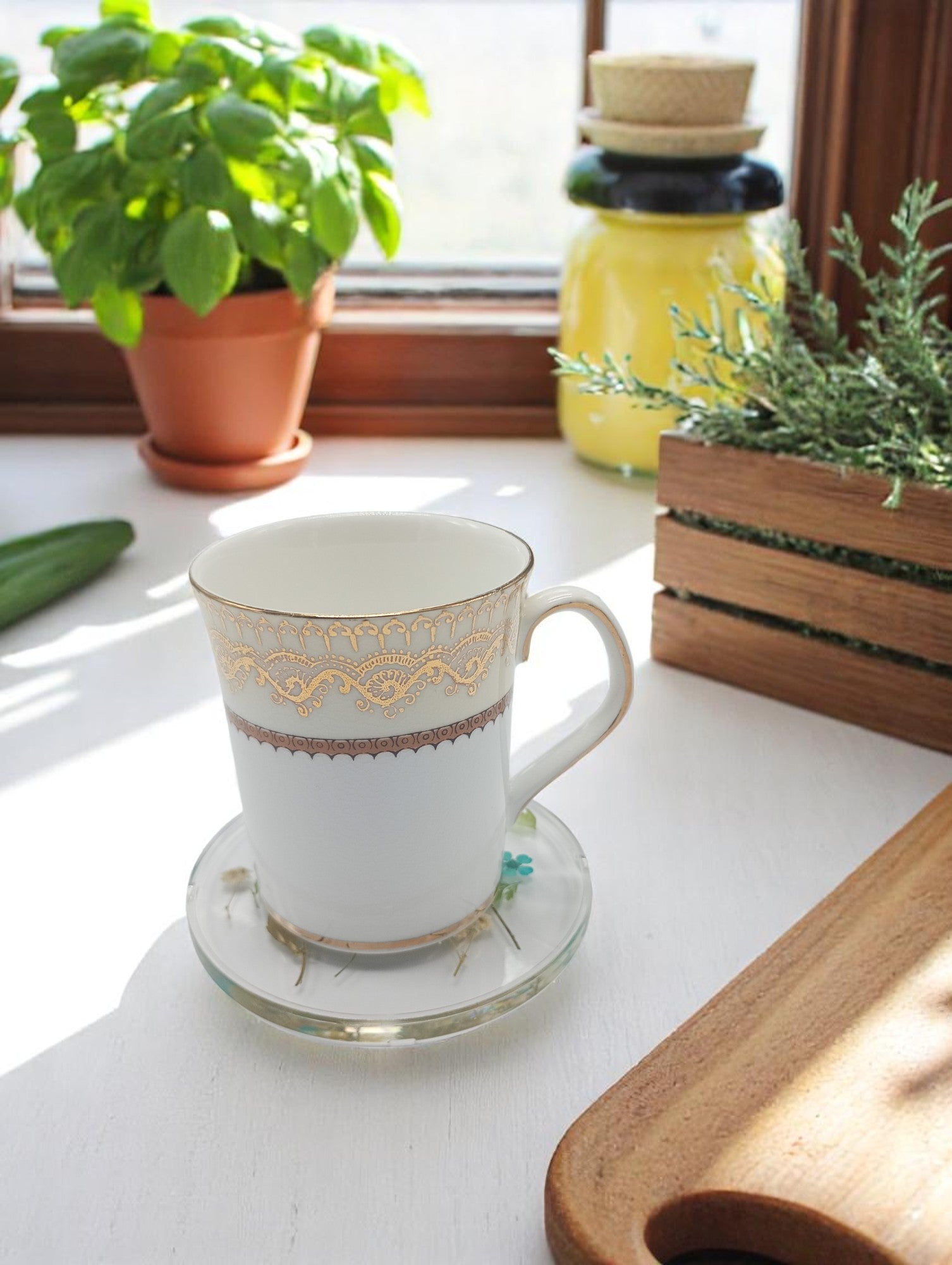 FLO's Floral Fern & Sky Bloom Coaster