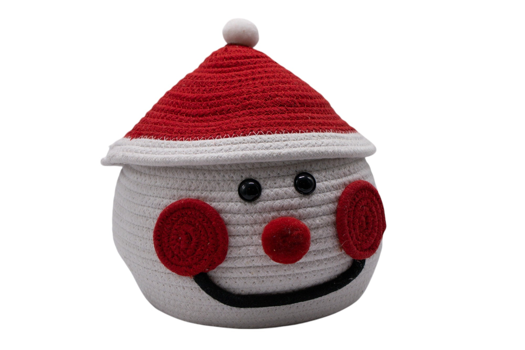 Cheerful Snowman-Themed Storage Basket