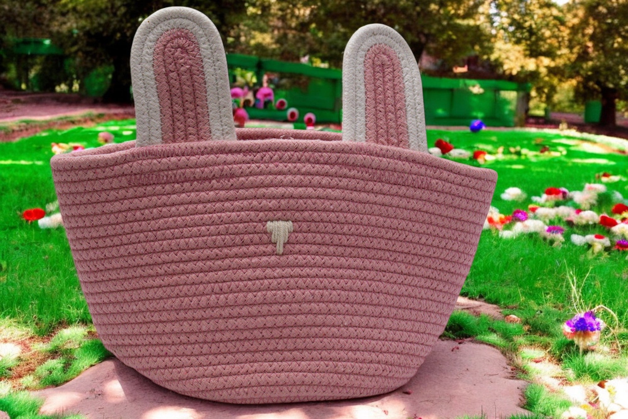 Bunny Ears Crochet Basket