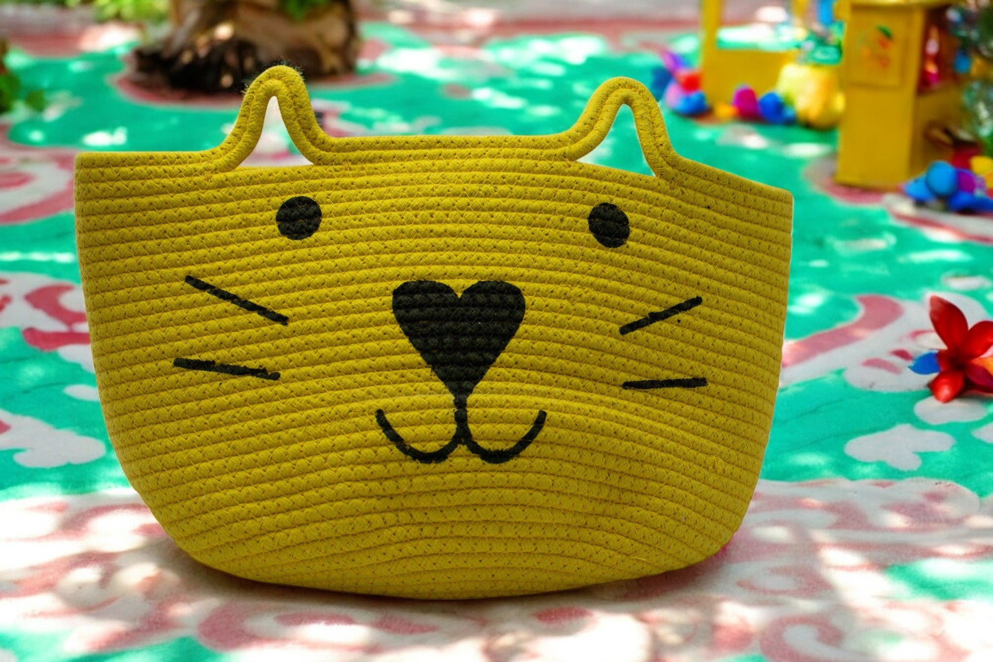 Playful Kitty Crochet Basket Set