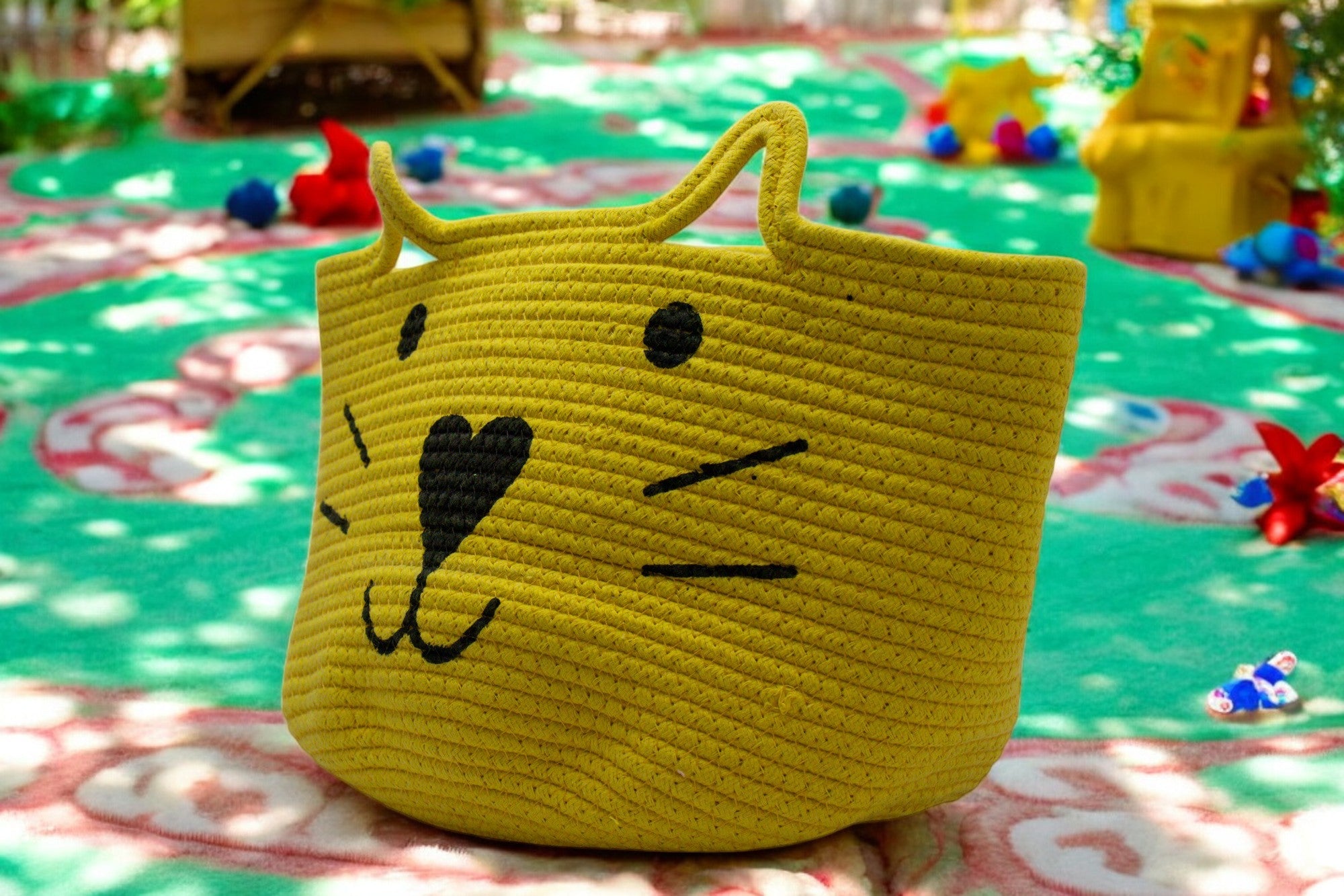 Playful Kitty Crochet Basket Set