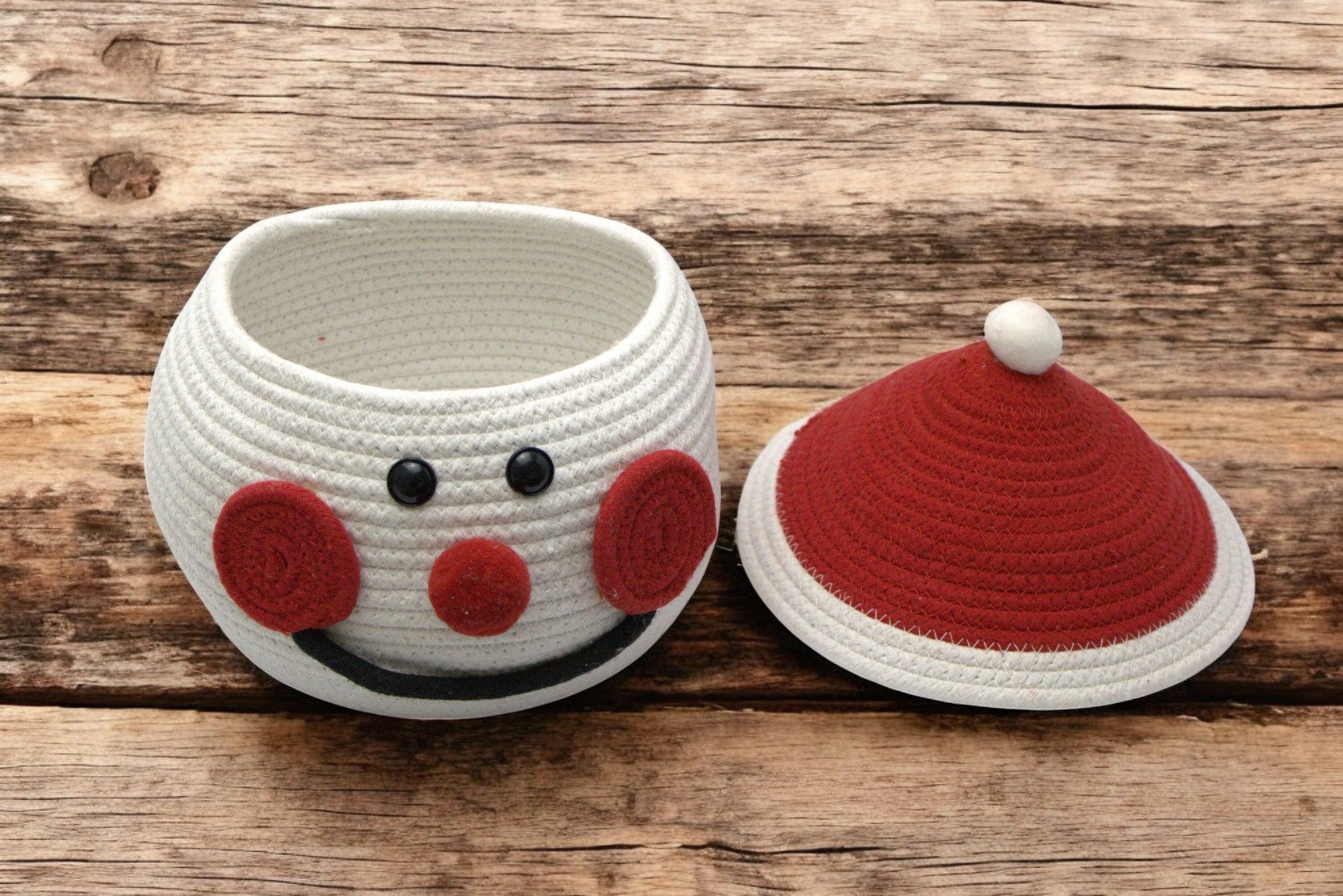 Cheerful Snowman-Themed Storage Basket