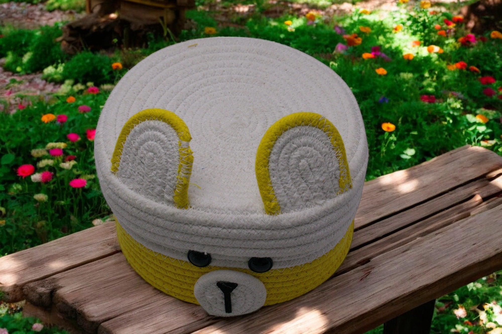 Bunny Face Crochet Storage Basket