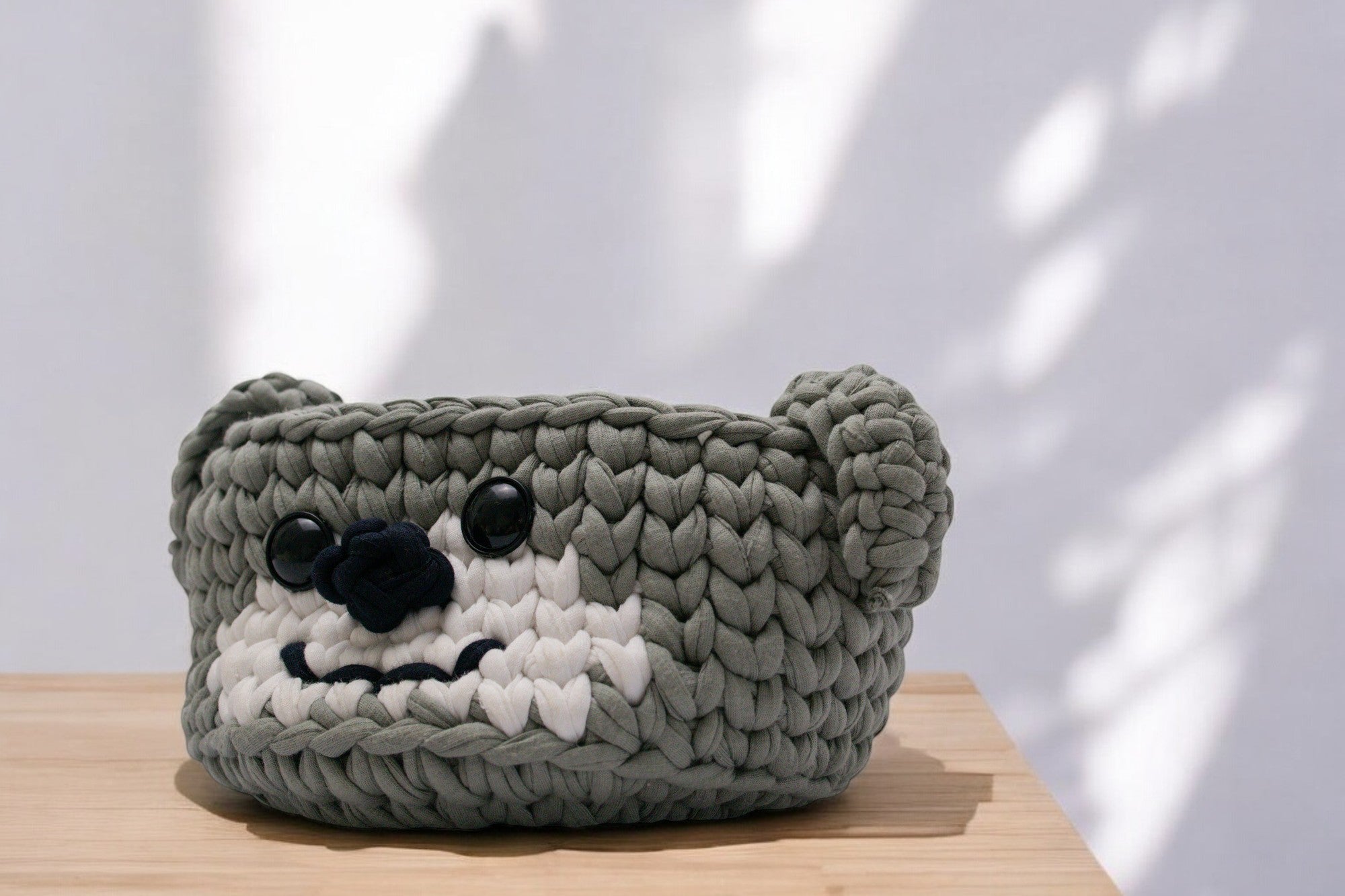 Cozy Bear Crochet Basket Set
