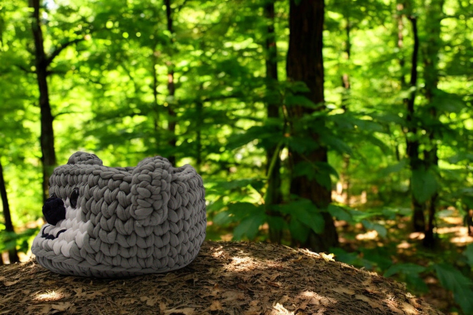 Cozy Bear Crochet Basket Set