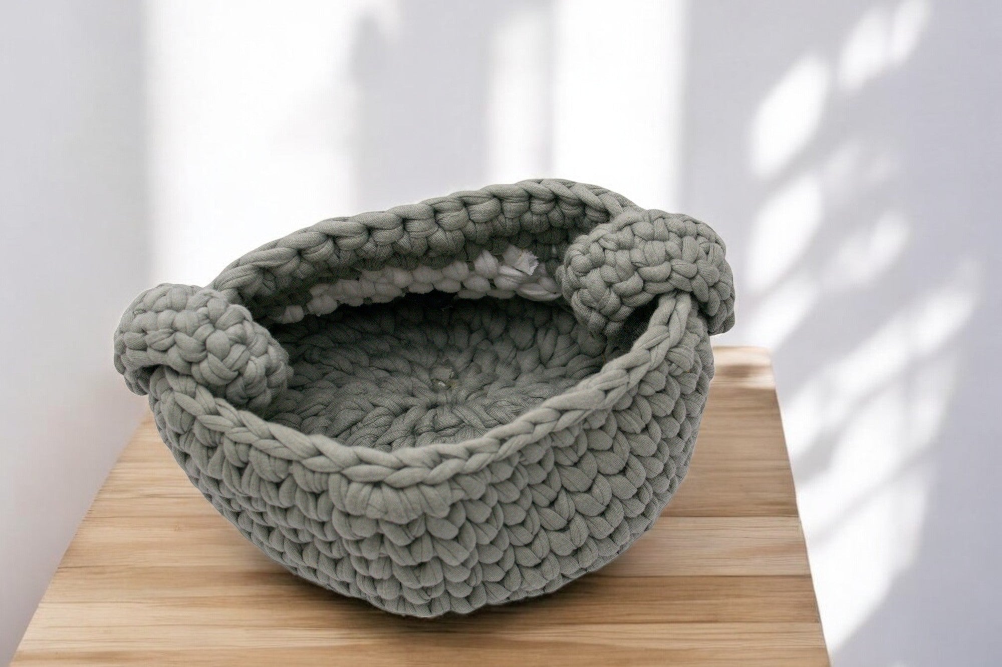 Cozy Bear Crochet Basket Set