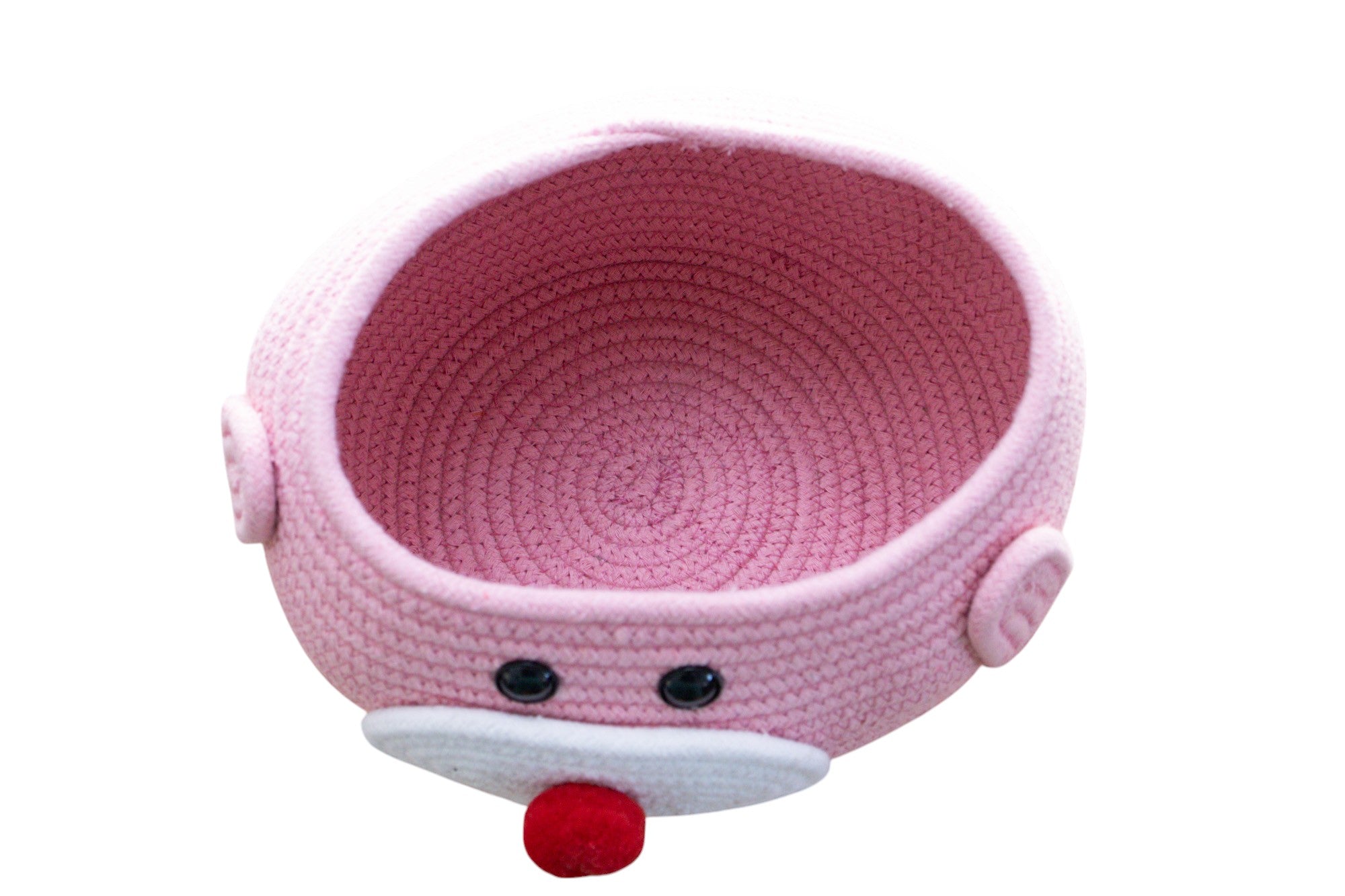 Adorable Pig-Themed Woven Storage Basket