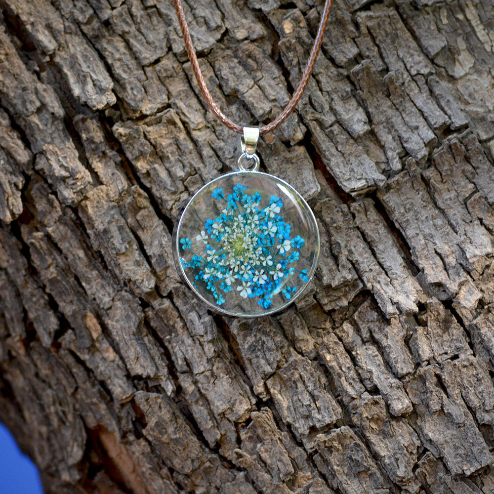 FLO's "Whispers of Bloom” Pendant - Nature’s delicate voice, captured in glass