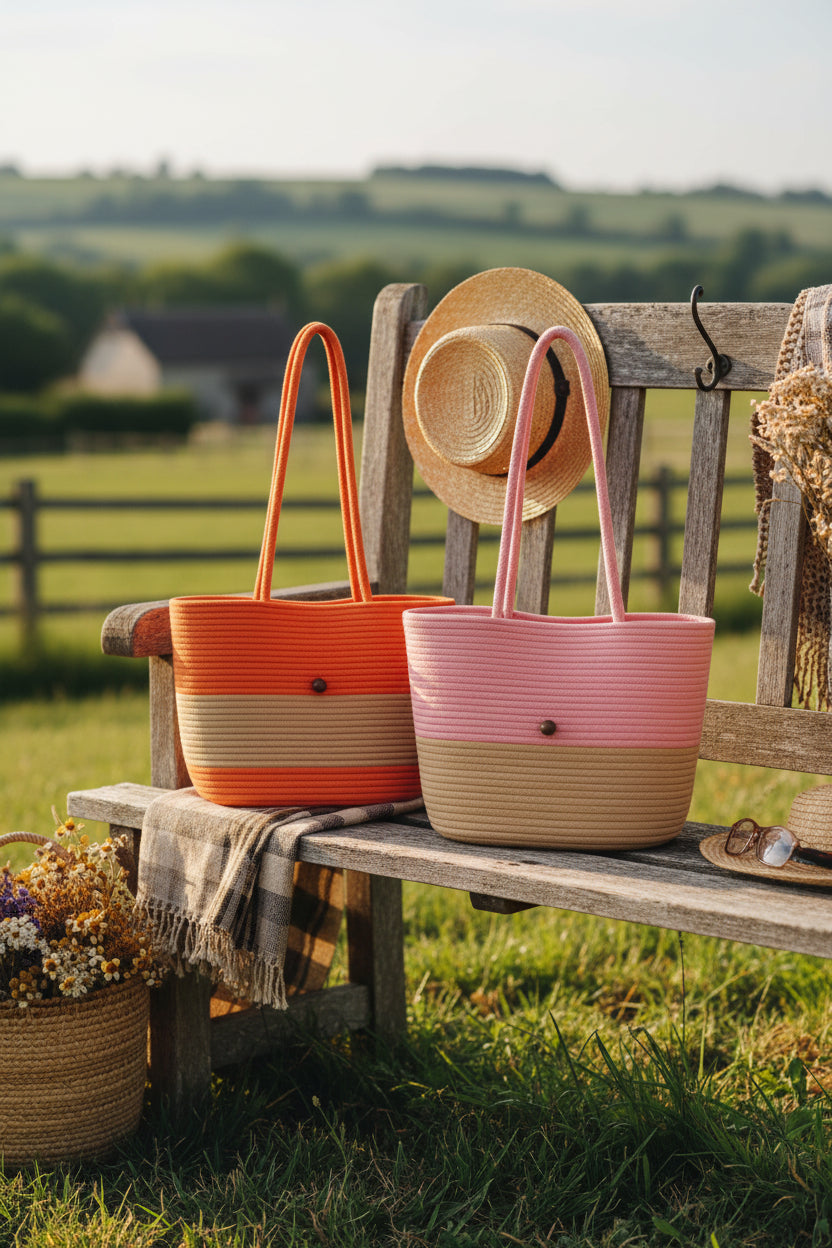 FLO's Sunset Harmony Crochet Tote