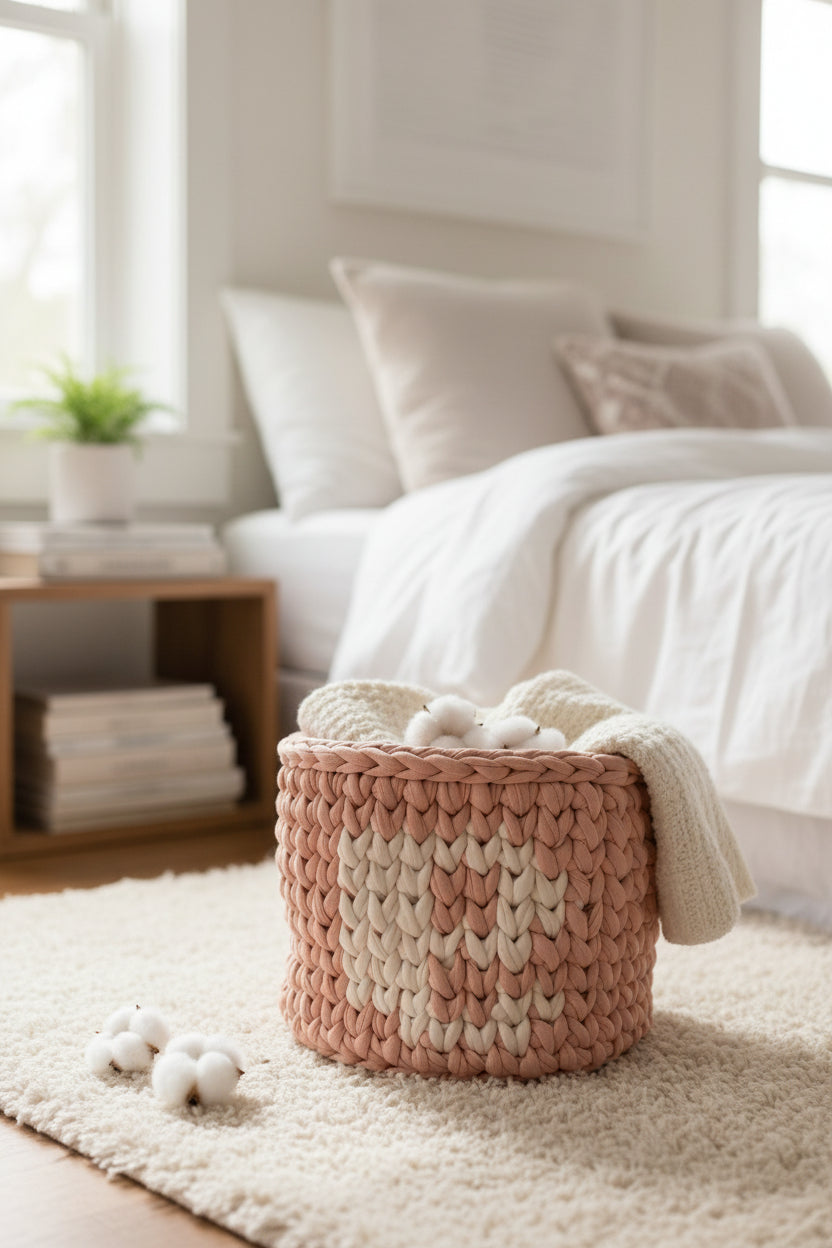 LOVE Crochet Basket Set