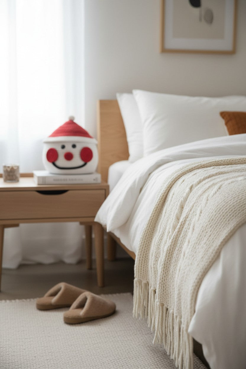 Cheerful Snowman-Themed Storage Basket