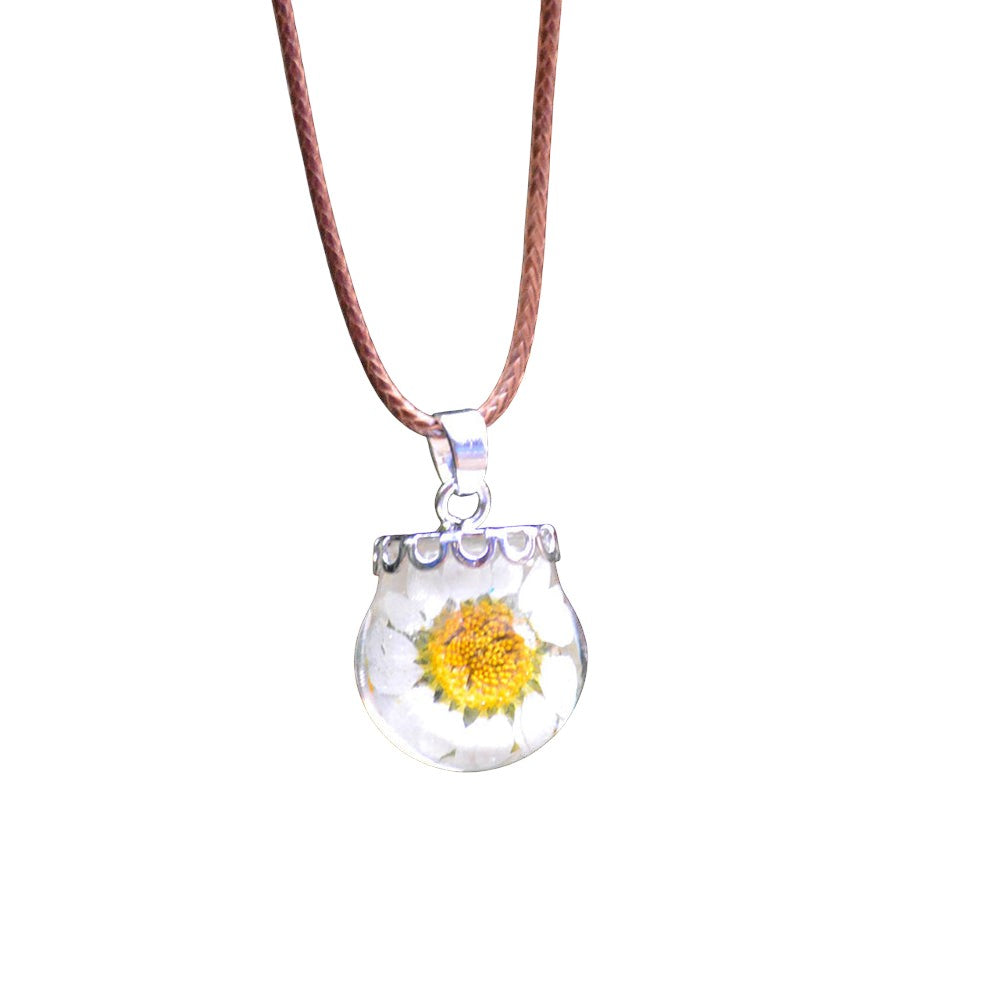 FLO's Hushed Whites Real Dried Flower Necklace