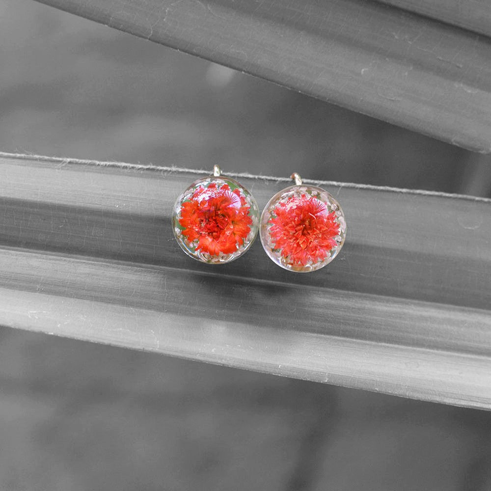 FLO's Scented Carmines Real Dried Flower Earrings
