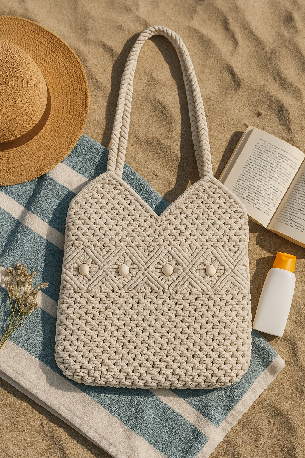 FLO's Sandshell Crochet Tote