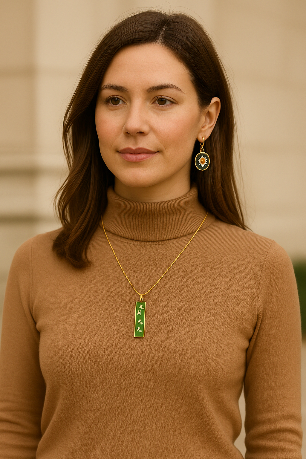 Emerald Grace Queen Lace Pendant
