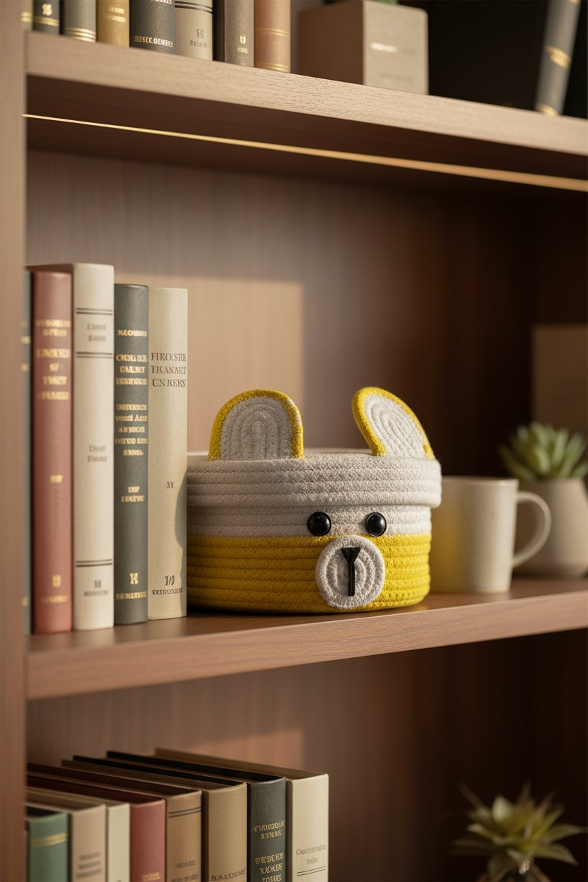 Bunny Face Crochet Storage Basket