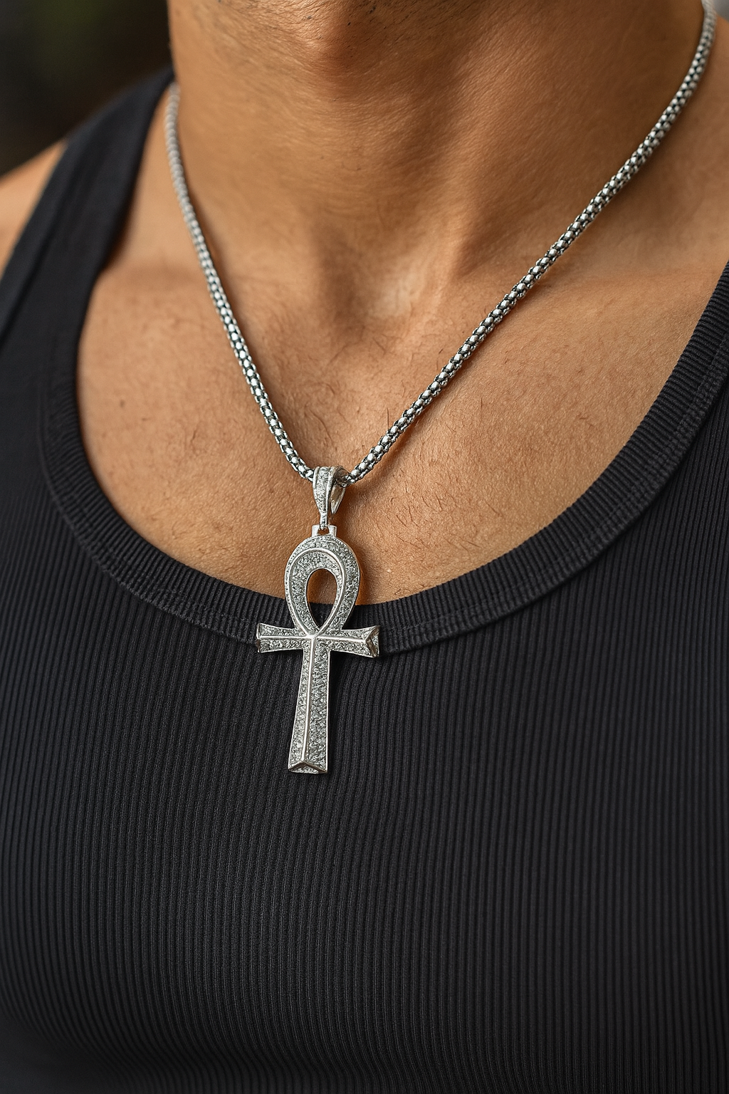 FLOs Key of Life Pendant – Egyptian Ankh Necklace (Gold &amp; Silver Options)