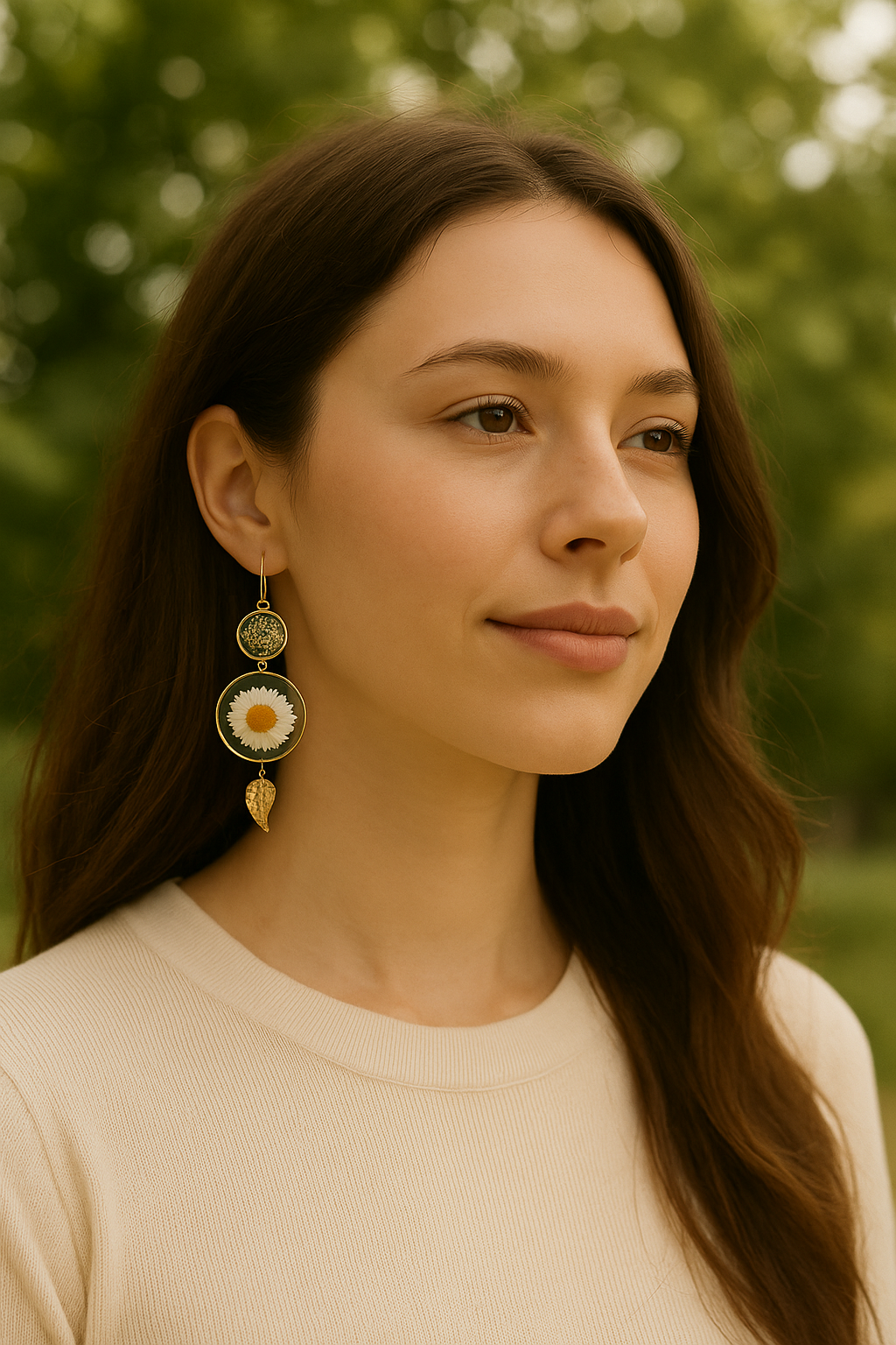 FLO's Radiant Daisy Charm Earrings