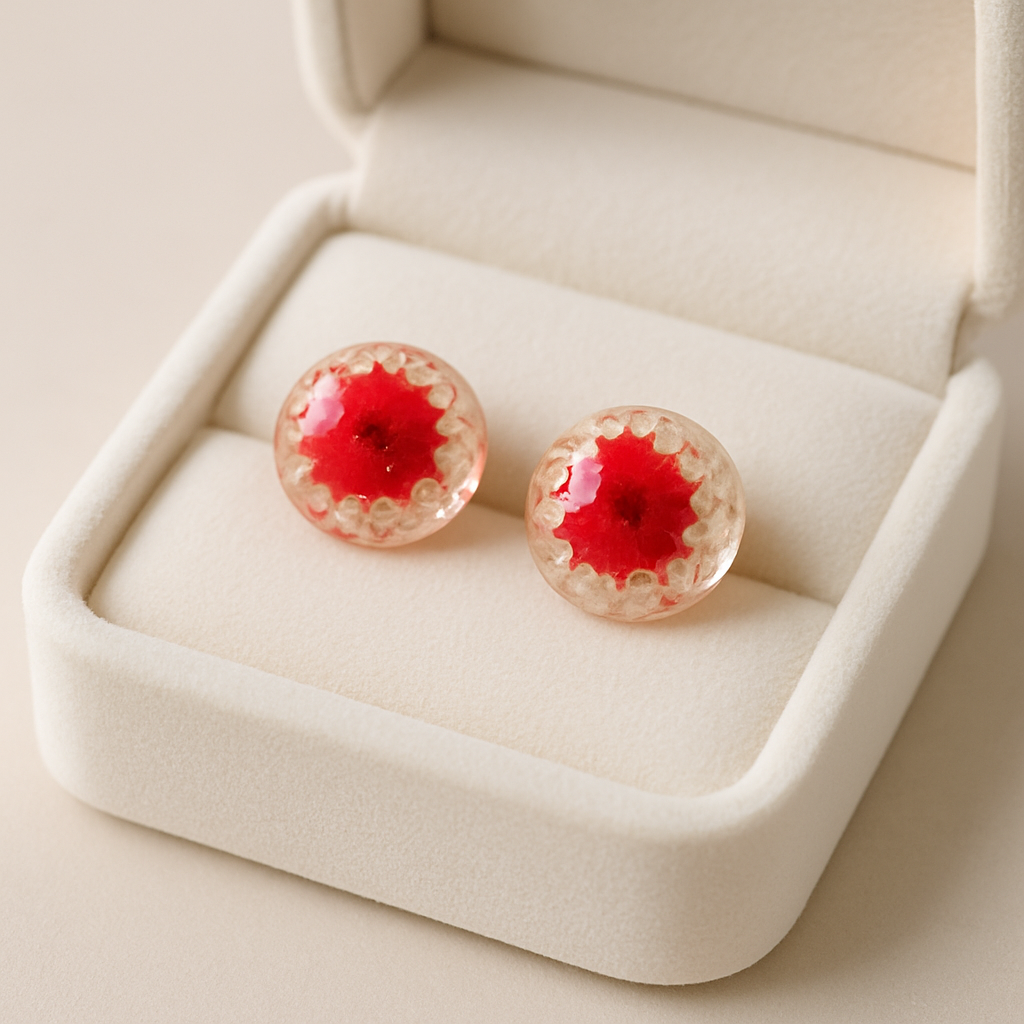 FLO's Scented Carmines Real Dried Flower Earrings