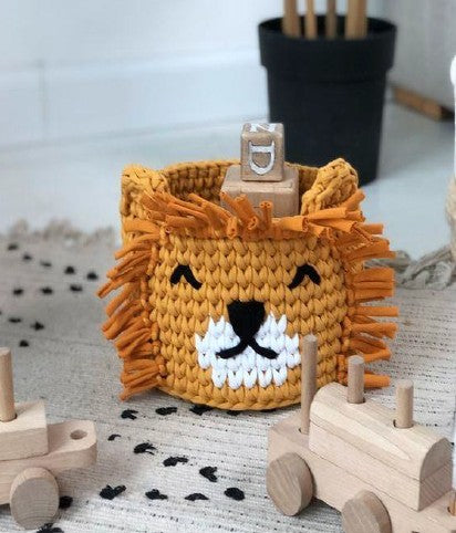 Lion Crochet Storage Basket