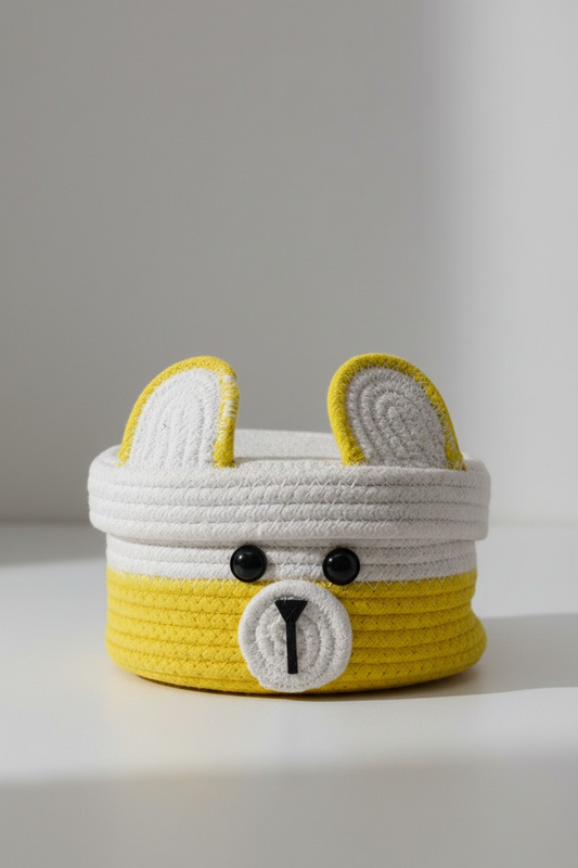 Bunny Face Crochet Storage Basket